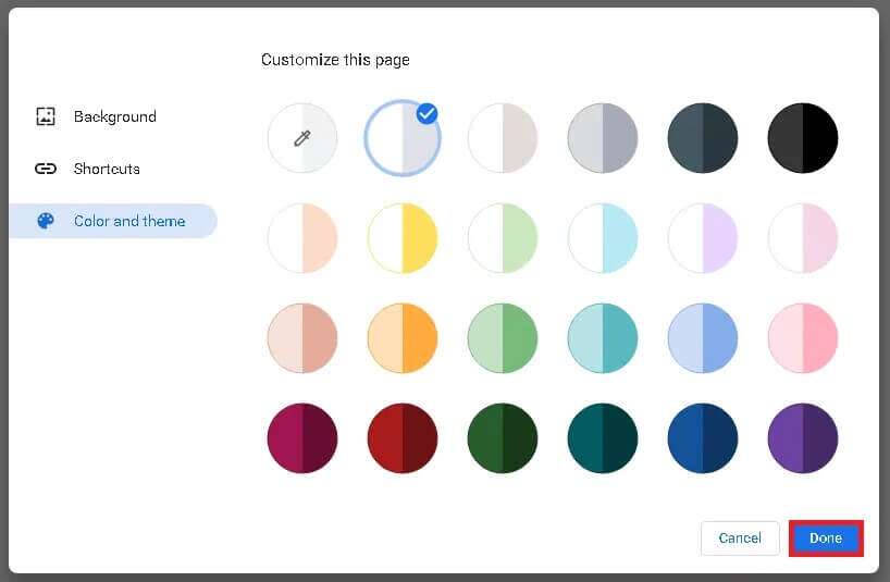 select-your-desired-color-and-click-done--818x535 كيفية إزالة سمات Chrome