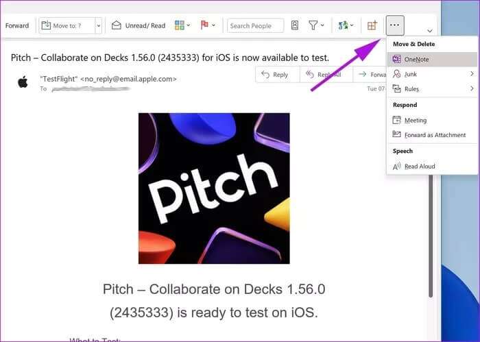 send-outlook-email-to-onenote_935adec67b324b146ff212ec4c69054f-700x499 أهم 8 حيل لاستخدام OneNote لإدارة المشاريع