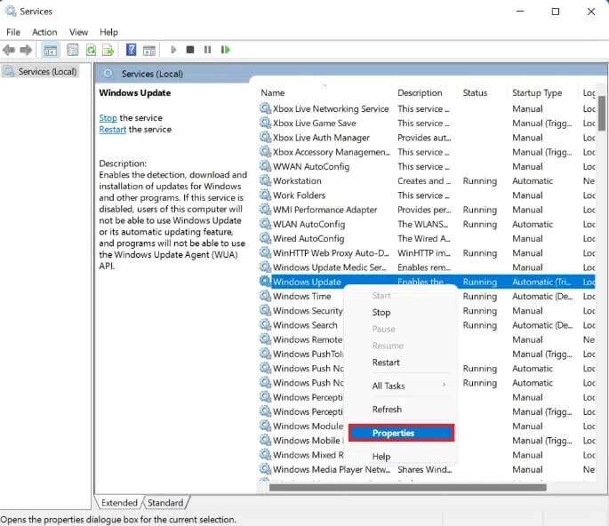 services-window-685x592 كيفية إصلاح عدم فتح متجر Microsoft على Windows 11
