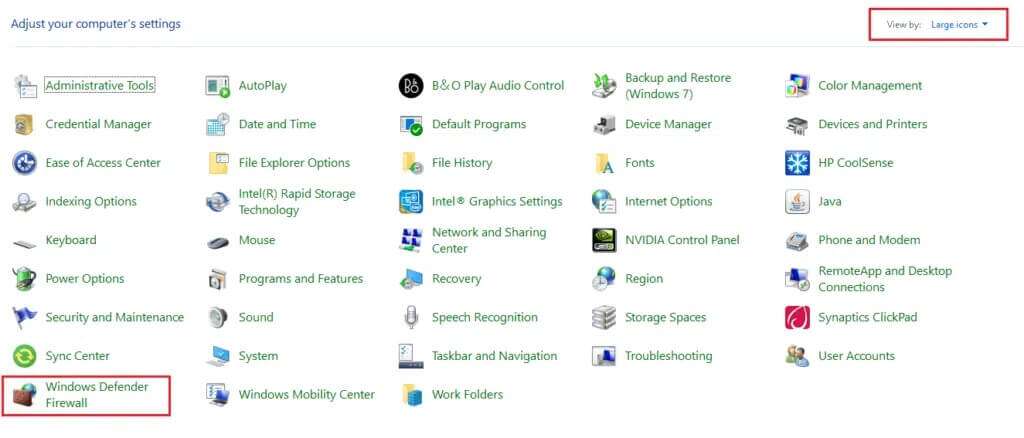 set-view-by-large-icons-and-click-on-windows-defe-1024x438-1-1024x438 إصلاح عدم عمل أداة إنشاء وسائط Windows
