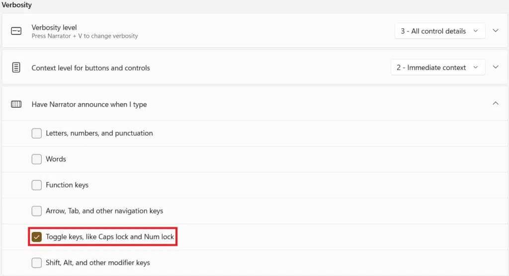 كيفية تمكين تنبيه Narrator Caps Lock في Windows 11 - %categories