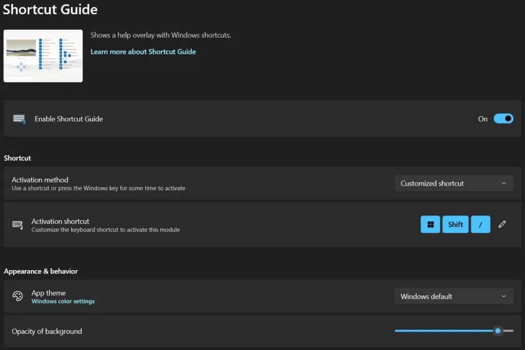 shortcut-guide-1024x683-1-1024x683 كيفية استخدام PowerToys على Windows 11