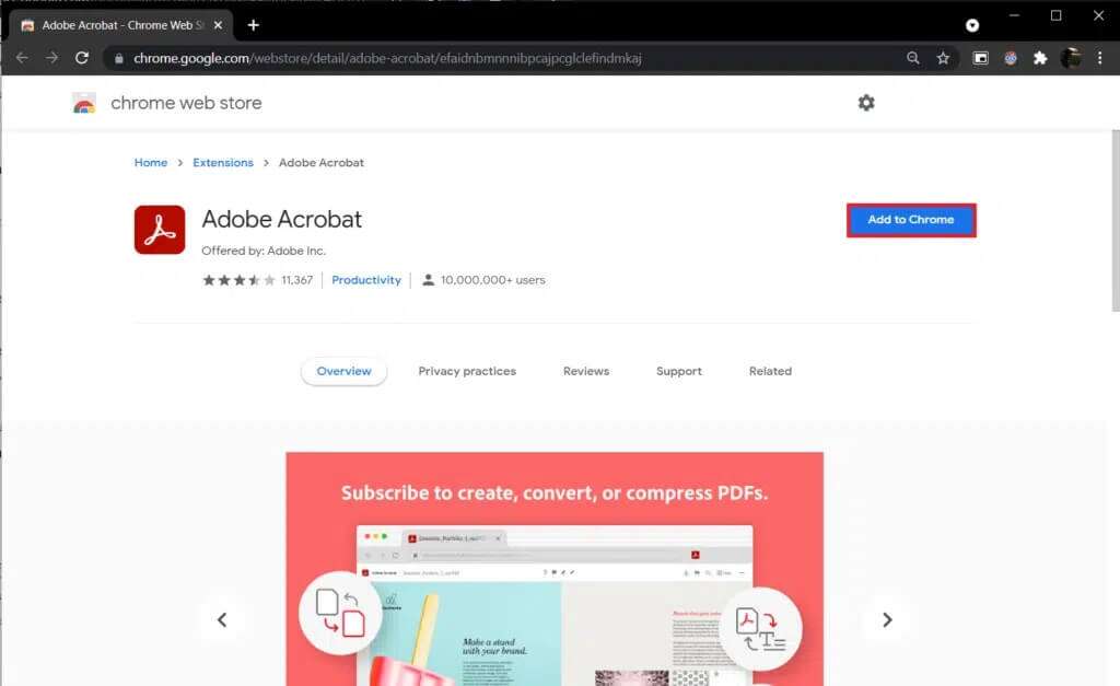 simply-visit-the-hyperlink-and-click-on-add-to-chr-1024x627-1-1024x627 كيفية إصلاح عدم فتح ملفات PDF في Chrome
