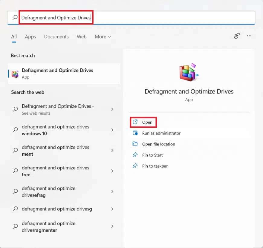start-menu-search-result-for-defragment-and-optimi-871x820 طرق لتسريع Windows 11