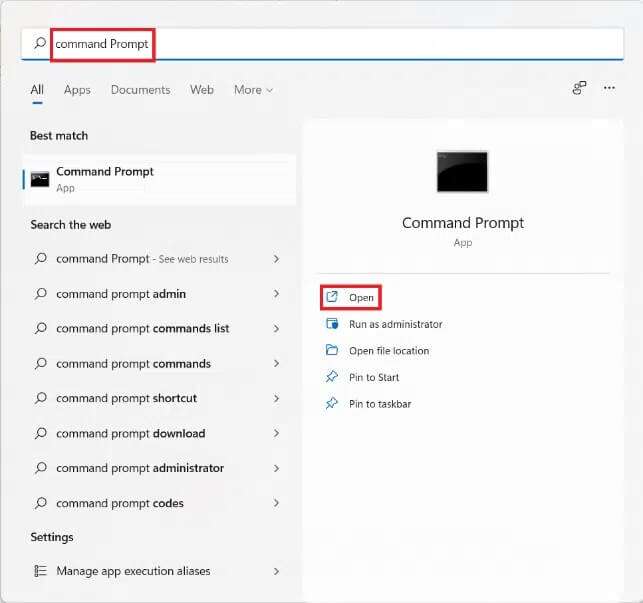 start-menu-search-results-for-command-prompt-1-643x603 كيفية إصلاح عدم فتح متجر Microsoft على Windows 11
