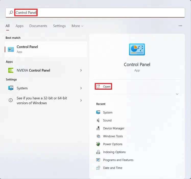 start-menu-search-results-for-control-panel-2-748x701 كيفية تغيير إجراء فتح الغطاء في Windows 11