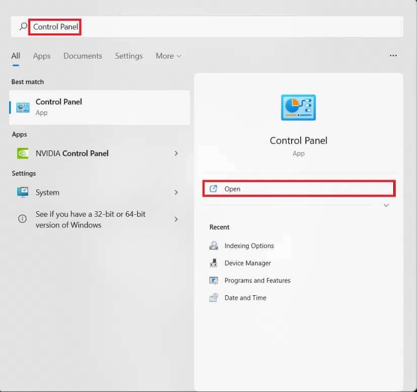 start-menu-search-results-for-control-panel-825x774 كيفية تمكين وضع الإسبات في Windows 11