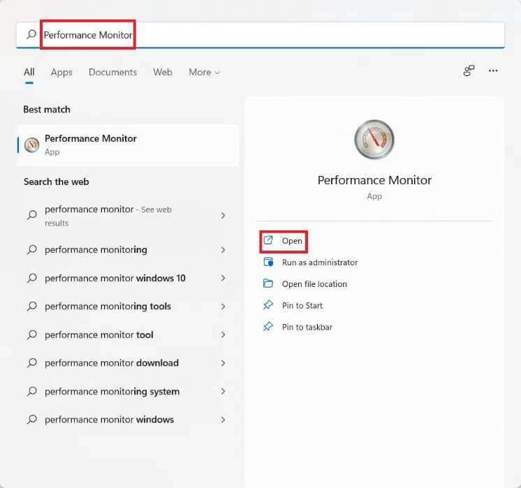 start-menu-search-results-for-performance-monitor-746x699 طرق لتسريع Windows 11