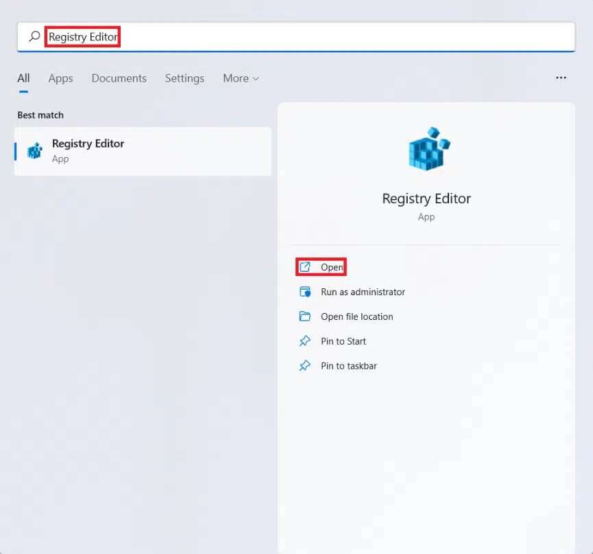 start-menu-search-results-for-registry-editor-1-865x807 كيفية تعطيل قفل الشاشة في Windows 11