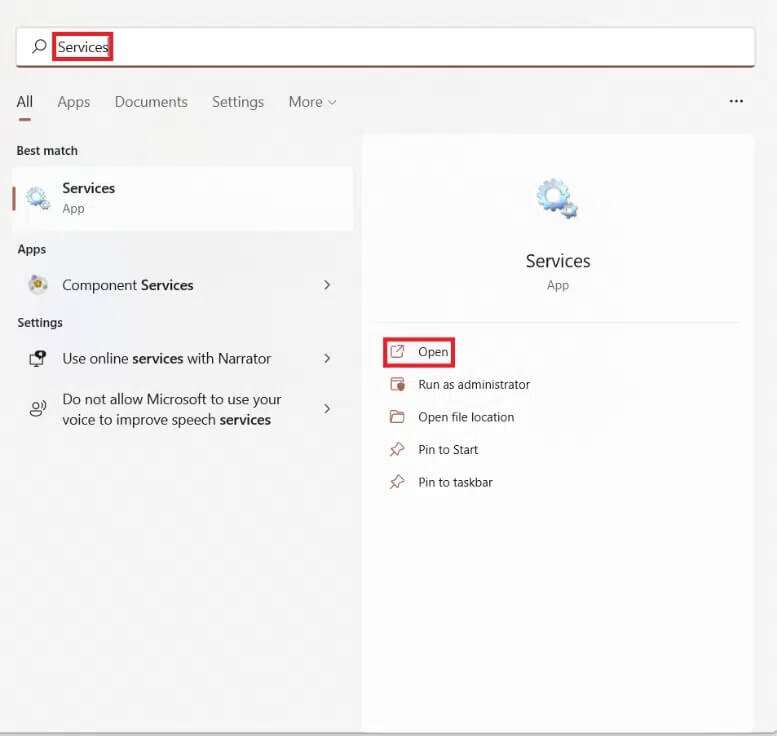 start-menu-search-results-for-services-2-777x736 كيفية تمكين أو تعطيل خدمة في Windows 11