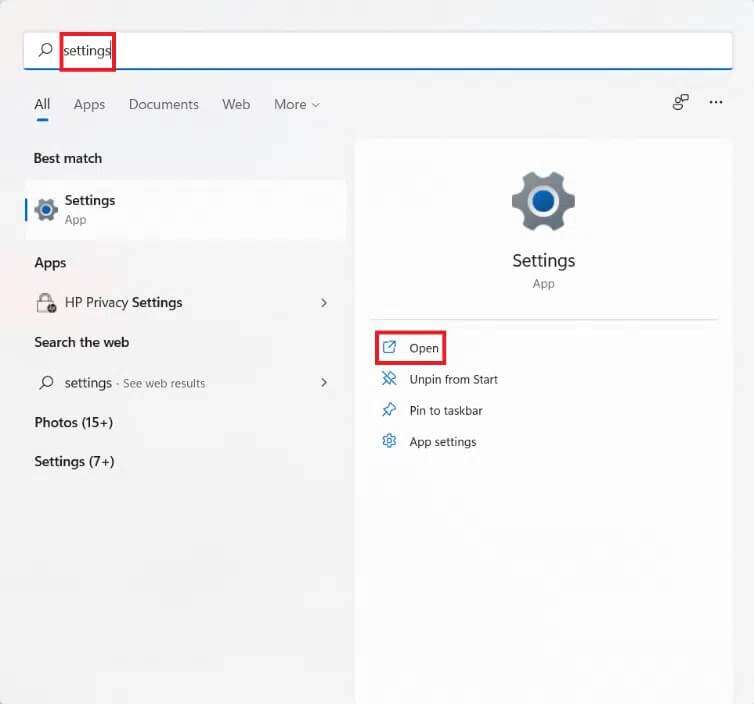 start-menu-search-results-for-settings-754x704 طرق لتسريع Windows 11