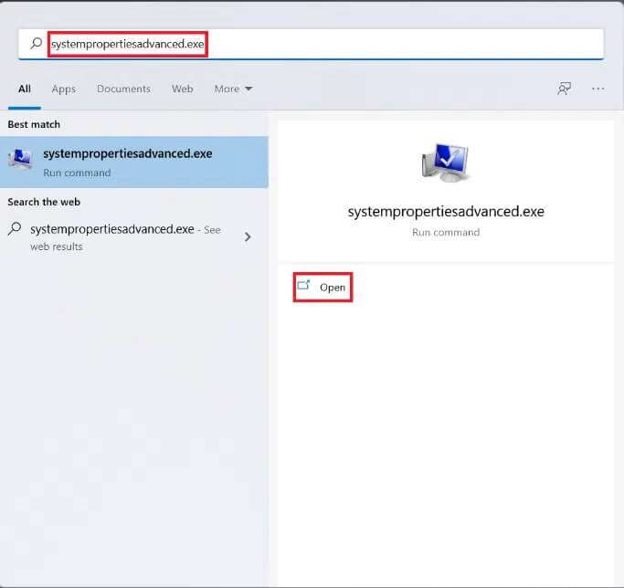 start-search-results-for-systempropertiesadvanced--683x644 طرق لتسريع Windows 11