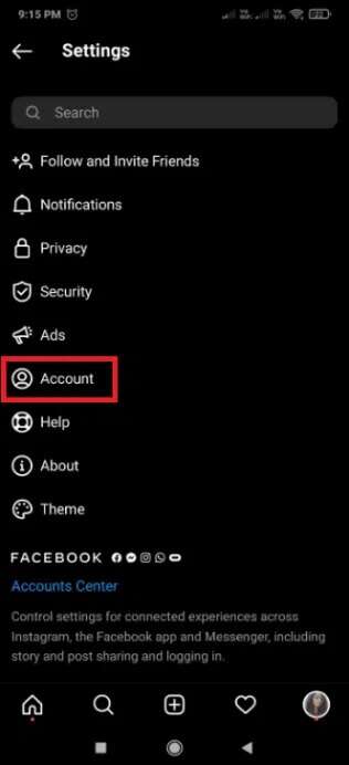tap-on-account--316x692 كيفية البحث عن شخص ما على Instagram برقم الهاتف