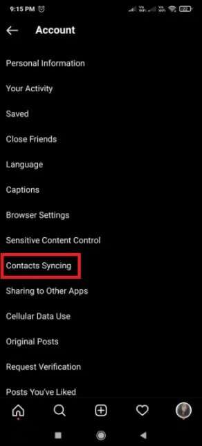 tap-on-contacts-syncing--292x645 كيفية البحث عن شخص ما على Instagram برقم الهاتف