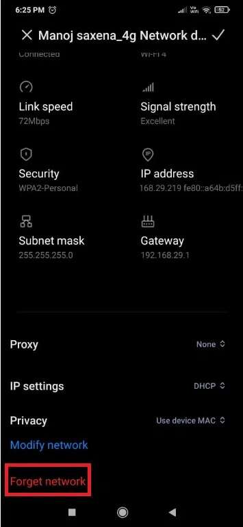 tap-on-forget-network-355x770 كيفية إصلاح عدم عمل Wifi على الهاتف