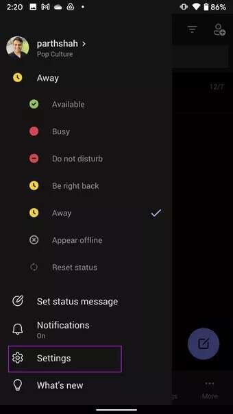 teams-settings_7c4a12eb7455b3a1ce1ef1cadcf29289-340x605 أفضل 8 طرق لإصلاح عدم عمل إشعارات Microsoft Teams على Android