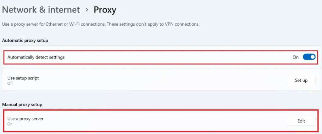 turn-off-proxy-automatic-proxy-settings-windows-11-1024x428 كيفية إصلاح عدم فتح متجر Microsoft على Windows 11