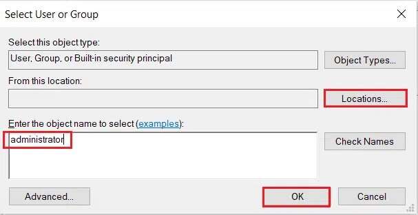 type-administrator-and-click-OK-or-select-Check-Names-button-in-Select-user-or-group-window-607x312 كيفية إضافة ألعاب Microsoft إلى Steam