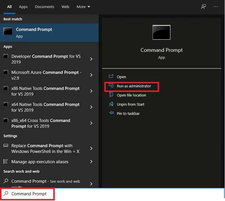type-command-prompt-and-click-run-as-administrator-1-785x702 كيفية حذف المجلدات والمجلدات الفرعية في PowerShell