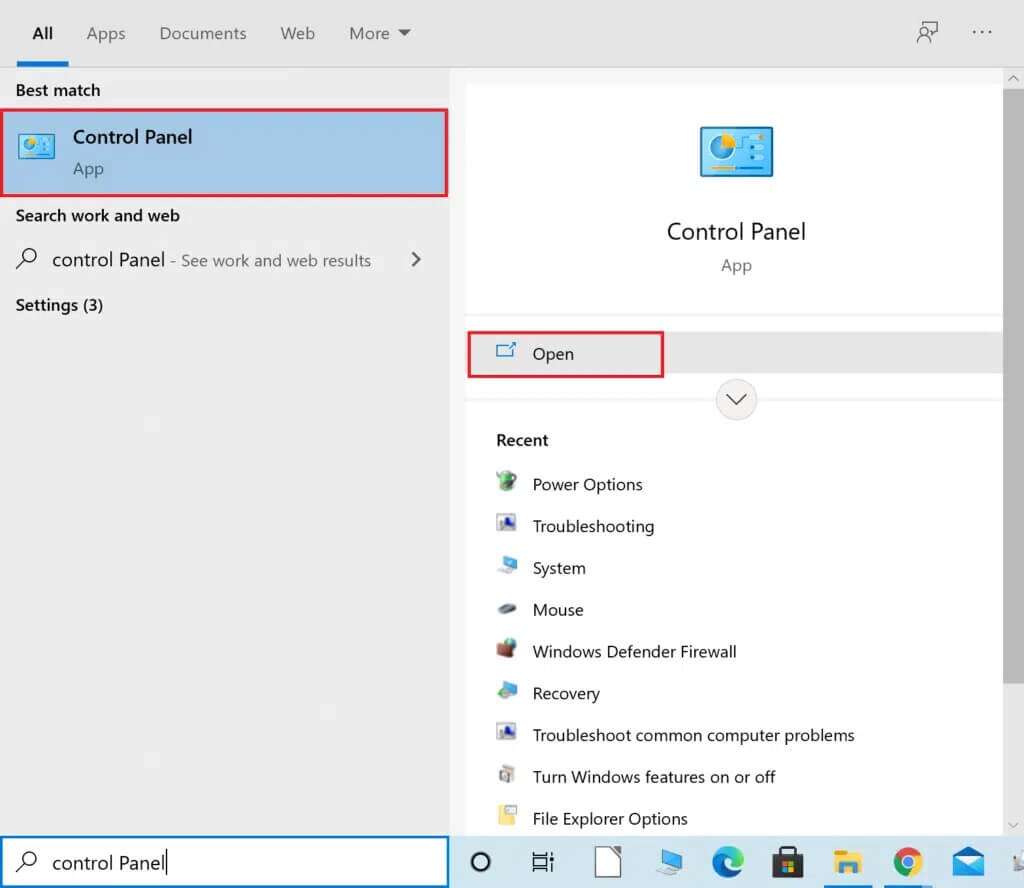 type-control-panel-in-the-windows-search-bar-1024x888.png-1-1024x888 إصلاح عدم عمل أداة إنشاء وسائط Windows
