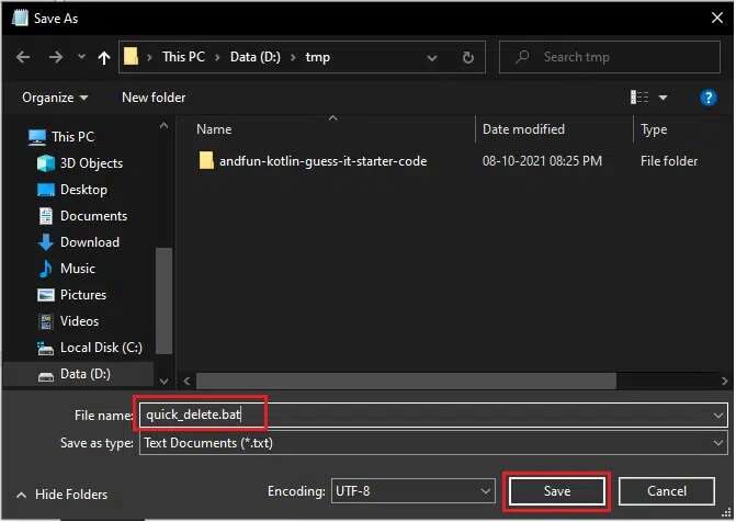 type-quick_delete-bat-to-the-left-of-file-name-an-671x476 كيفية حذف المجلدات والمجلدات الفرعية في PowerShell