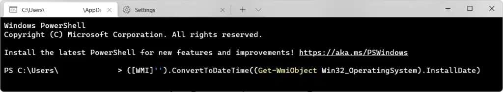 type-the-followin-command-to-convert-date-and-time-in-Windows-PowerShell-Windows-11-1024x189-1-1024x189 كيفية التحقق من تاريخ تثبيت البرنامج في Windows