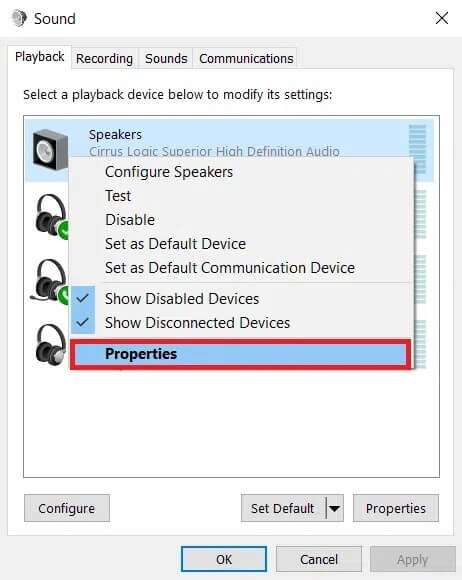 under-playback-tab-right-click-on-the-default-dev-462x580 إصلاح خطأ عدم تثبيت أجهزة الصوت على Windows 10