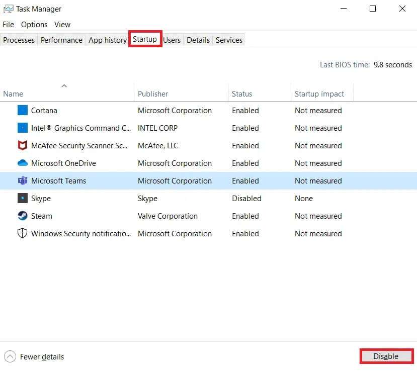 under-the-startup-tab-select-microsoft-teams-cli-829x738 كيفية إيقاف إشعارات Microsoft Teams المنبثقة
