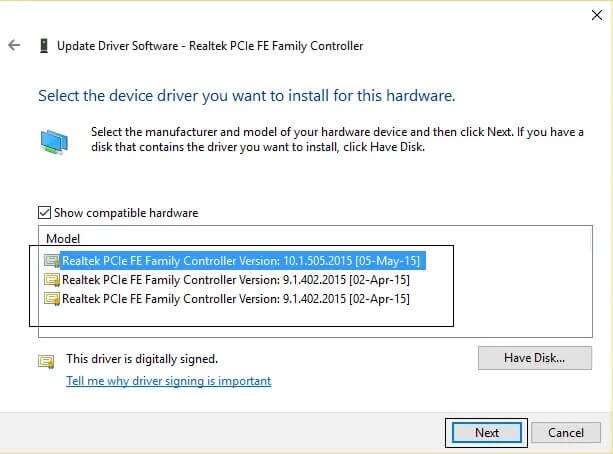 update-all-the-drivers-one-by-one-613x454 إصلاح خطأ عدم وجود تكوين IP صالح في Ethernet