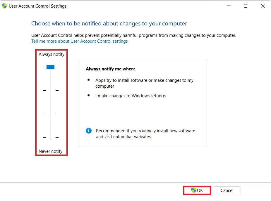 user-account-control-settings-926x688 إصلاح رمز الخطأ 0x8007007f في Windows 11