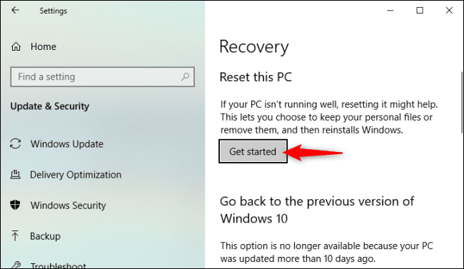 win10 reset - كيفية مسح محرك أقراص على نظام التشغيل Windows 10 أو Windows 11