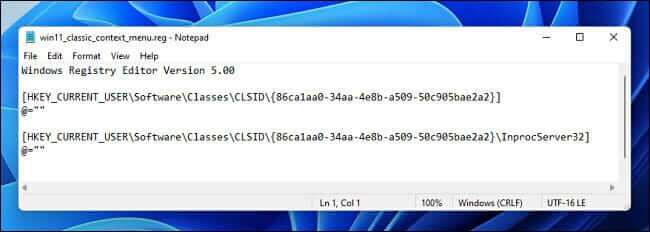 win11_context_hack_notepad-650x232 كيفية استعادة قوائم السياق القديمة في Windows 11
