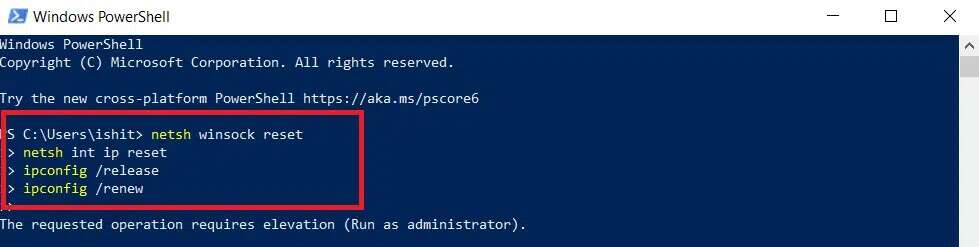 windows-powershell-979x247 إصلاح مشكلة عدم عمل محول Wi-Fi في Windows 10