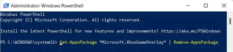 windows-powershell-window-1-753x168 كيفية تعطيل Xbox Game Bar على Windows 11