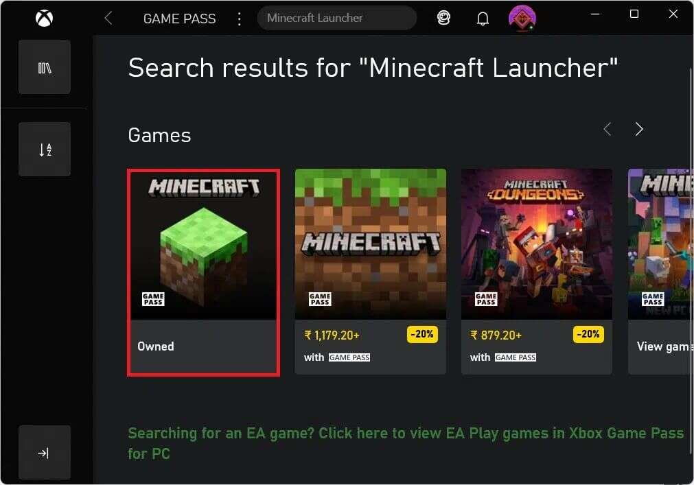 xbox-pc-app-search-results-1011x707 كيفية تنزيل Minecraft وتثبيته على Windows 11