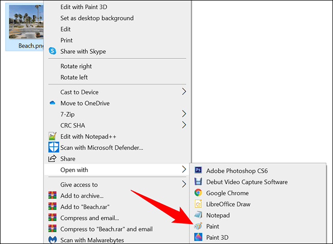 1-open-png-paint كيفية تحويل PNG إلى JPG على Windows 10 أو 11