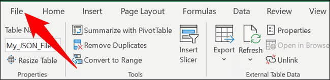 كيفية تحويل ملف JSON إلى Microsoft Excel - %categories