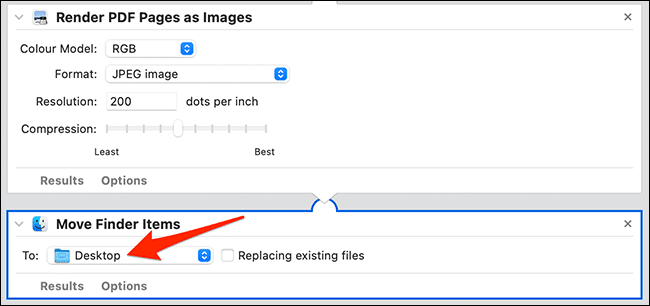 14-configure-move-finder-items كيفية تحويل ملفات PDF إلى JPG على نظام Mac