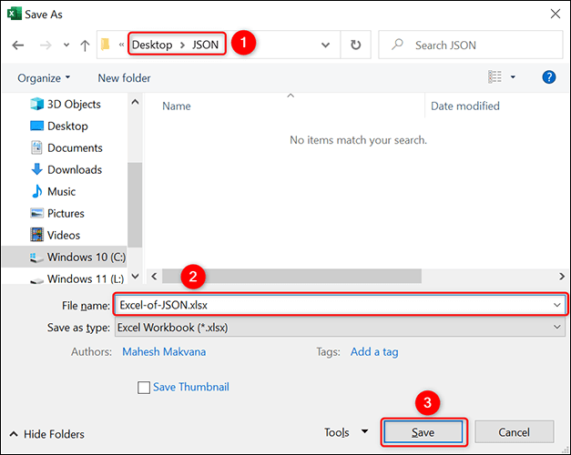 كيفية تحويل ملف JSON إلى Microsoft Excel - %categories