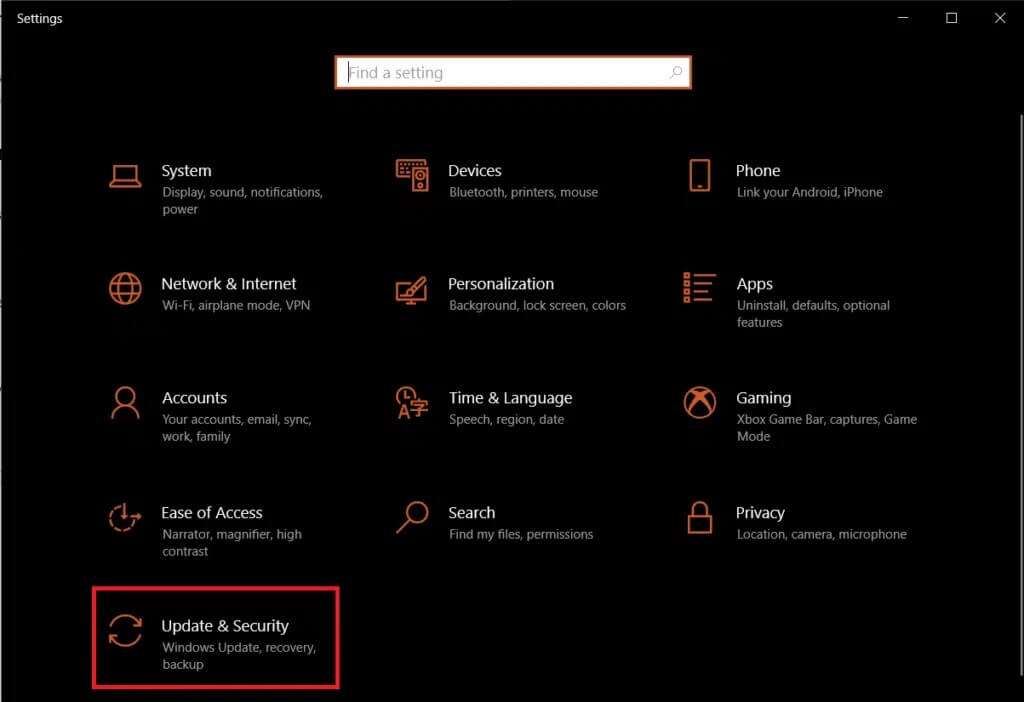 2-click-on-update-and-security-1024x702.png-1-1024x702 إصلاح رمز الخطأ Steam e502 l3 في Windows 10