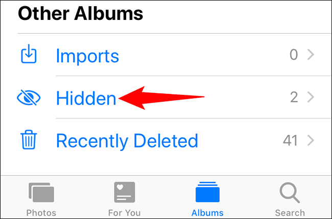 2-hidden-photo-album كيفية البحث عن الصور المخفية على iPhone
