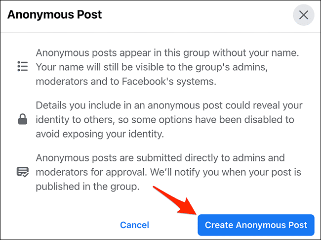 3-anonymous-post-prompt كيفية النشر بشكل مجهول في مجموعة Facebook