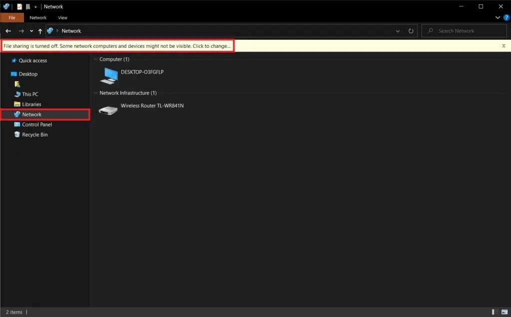 3-click-on-the-pop-up-1024x637-1-1024x637 إصلاح عدم ظهور أجهزة الكمبيوتر على الشبكة في Windows 10