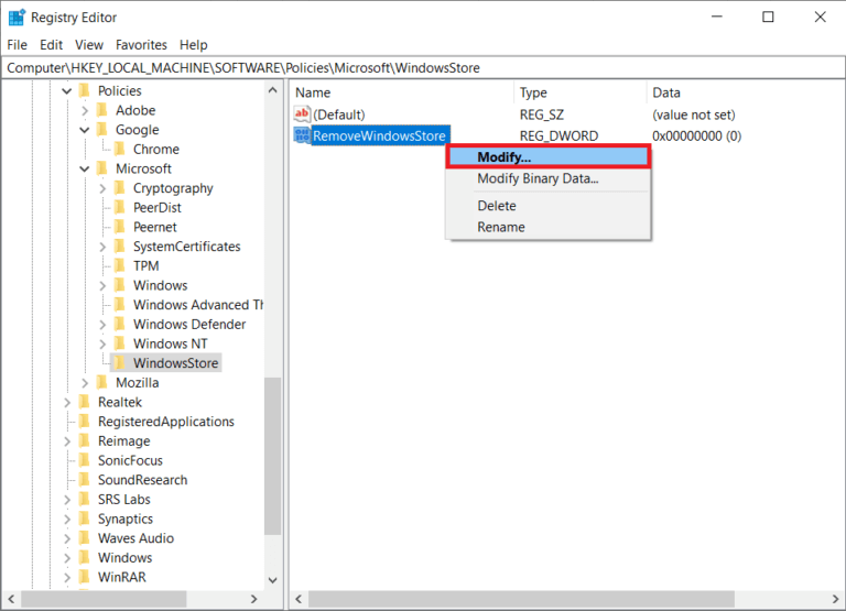 4-once-the-new-value-is-created-right-click-on-i-768x555-1 إصلاح استخدام WSAPPX للقرص العالي في Windows 10