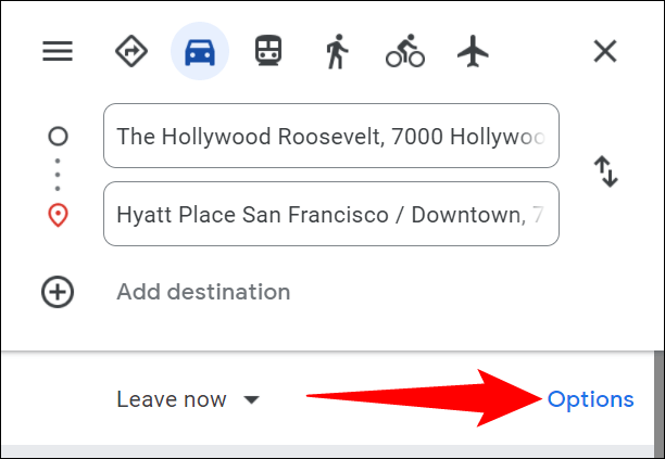 5-google-maps-desktop-options كيفية تجنب الطرق السريعة على Google Maps