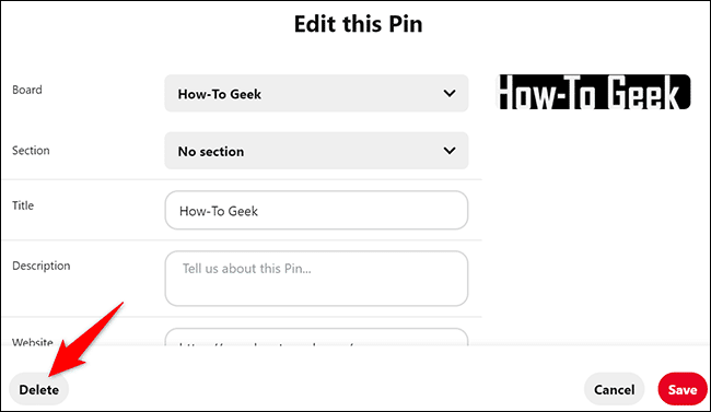 كيفية حذف دبوس التثبيت على موقع Pinterest - %categories