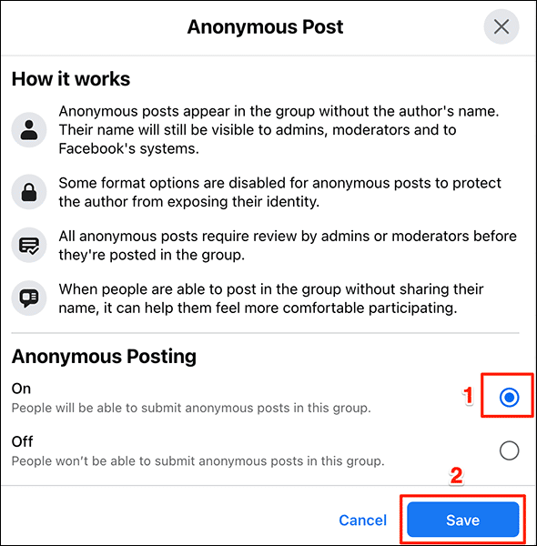 7-enable-anonymous-posting-facebook كيفية النشر بشكل مجهول في مجموعة Facebook