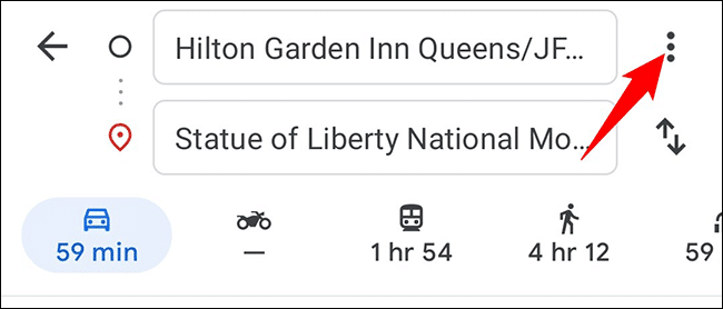 7-google-maps-directions-menu كيفية حفظ الطريق على Google Maps