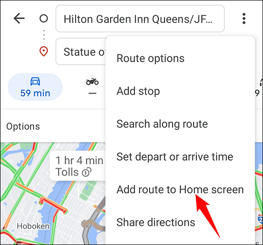 8-google-maps-add-route-home-screen كيفية حفظ الطريق على Google Maps