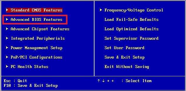 Advanced-BIOS-features-634x309 إصلاح خطأ جهاز التمهيد الذي يتعذر الوصول إليه في Windows 11